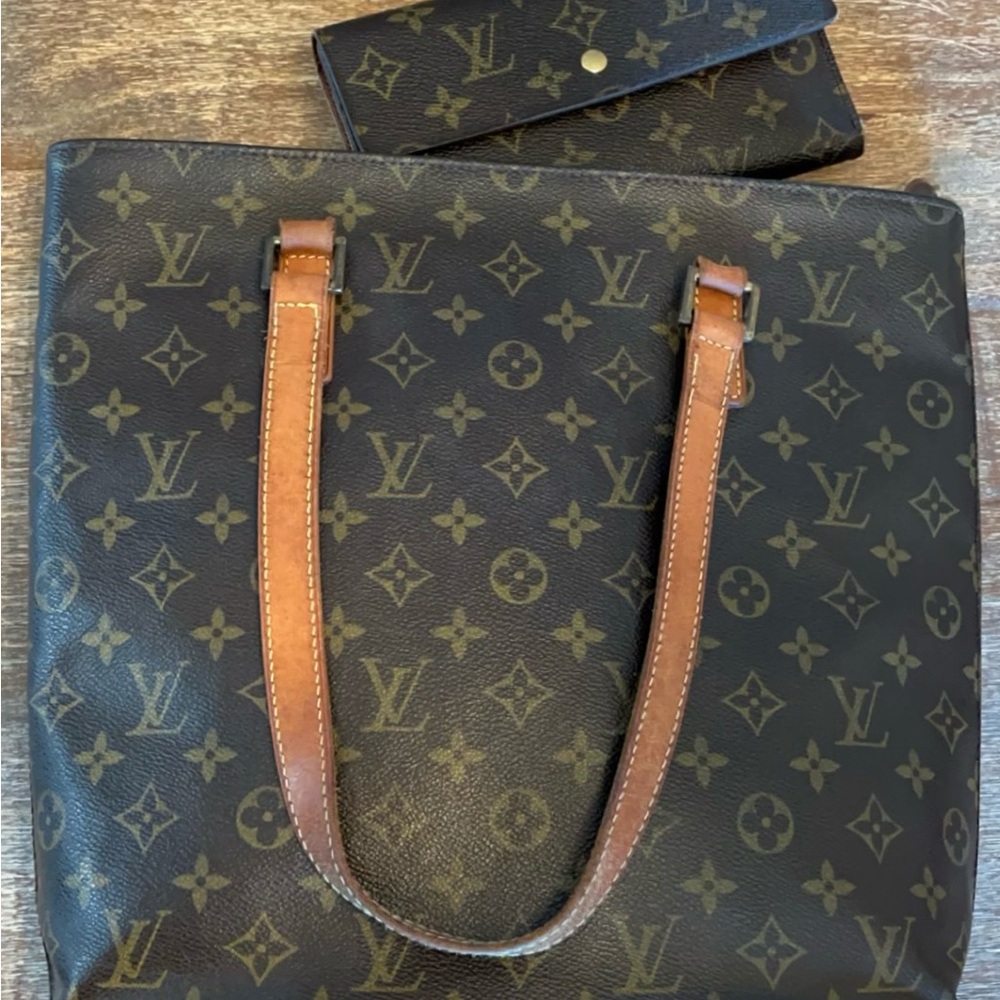 Louis Vuitton Monogram Tote and Wallet Set